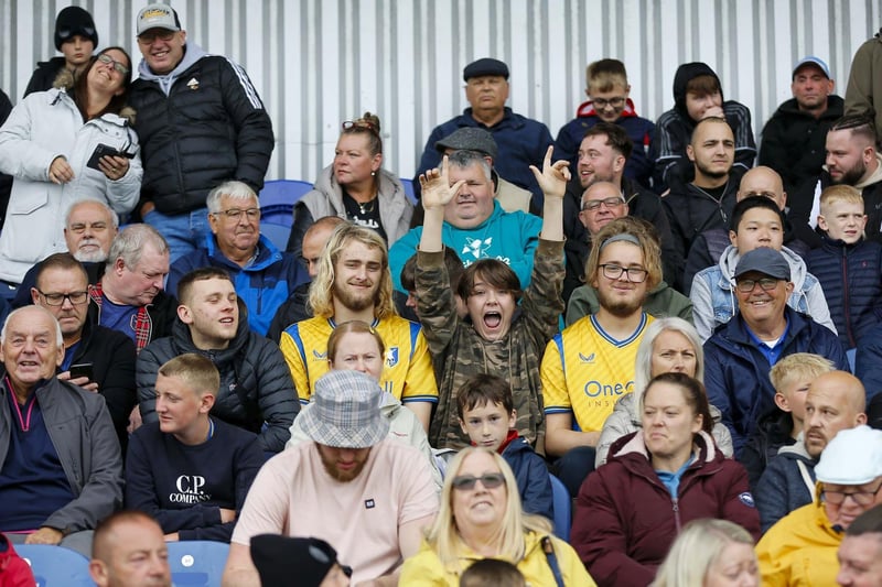 Stags fans at the pre-season match against Rotherham Utd at the One Call Stadium, 22 July 2023  
Photo credit : Chris Holloway / The Bigger Picture.media

