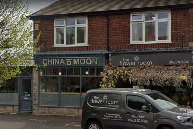 China Moon on Mansfield Road, Edwinstowe. Last inspected on May 12, 2022.