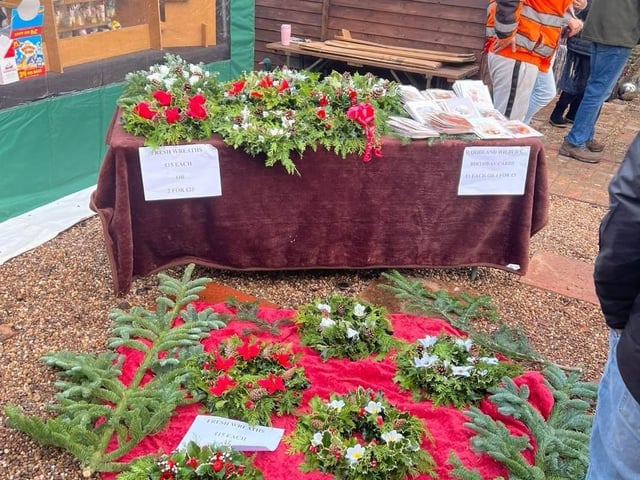 Wreaths all ready for Christmas.