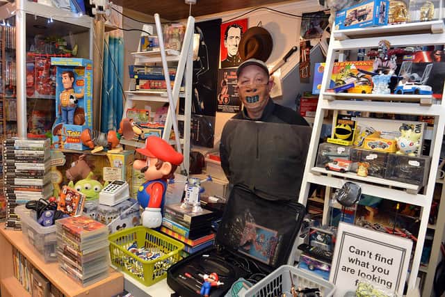 Small business feature. Martins DVDs - Low St Sutton in Ashfield. Martin Topley.