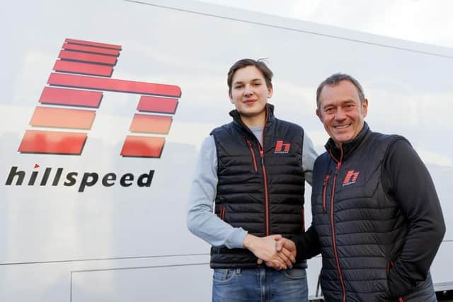 Enzo Hallman (left) has joined Derbyshire team Hillspeed for the 2026 season.