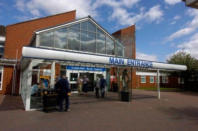 Chesterfield Royal Hospital, where Kit Callanan died