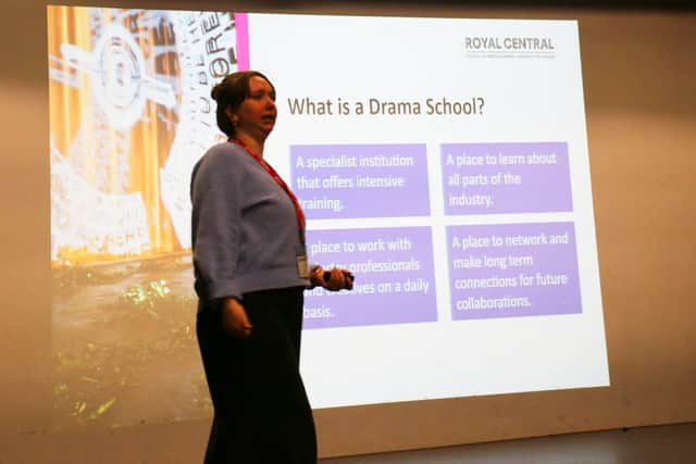 Bethan Barke from The Royal Central School of Speech and Drama spoke about the prestigious school