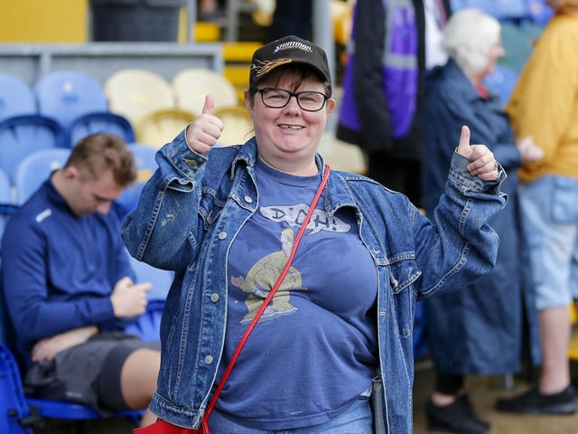 Mansfield Town fans ahead of the win over Stockport County.