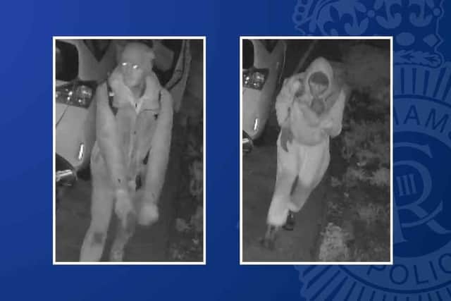 Police want to speak to these people over a series of vehicle thefts. Photo: Nottinghamshire Police