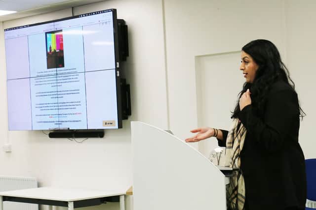 Filmmaker and journalist Sharon Walia spoke about her documentary about guinea pigs