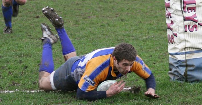 Chris Young scores for Matlock at home to Mansfield on January 13, 2007.