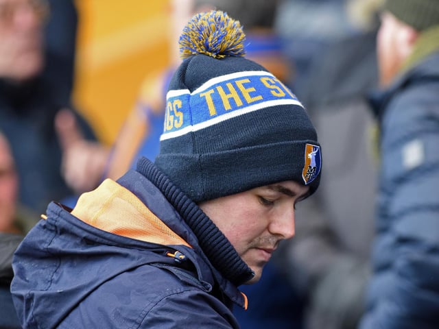 Fans at Mansfield Town v Newport County.