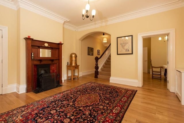 The entrance hallway sets the tone for the rest of the Worksop property. With its feature fireplace, it has a warm and inviting feel.