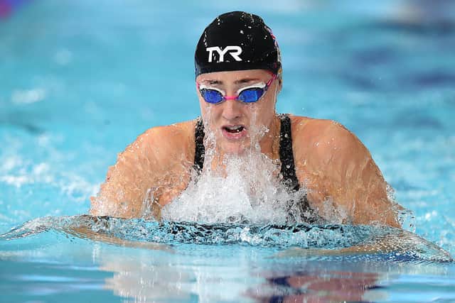 Molly Renshaw in action at the women's 100m breaststroke at the European Short Course Swimming Championships in Glasgow. (Photo by Ian MacNicol/Getty Images)