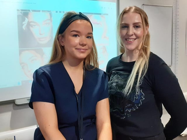 Make-up artist Amy Wilkinson created a natural look