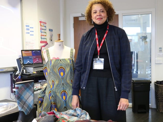 Some of the clothing designs on show during the student's industry week.