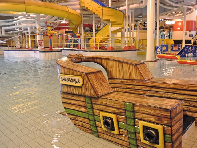 Water Meadows in Mansfield is home to the Pirate Pool, which has flumes, including the Mighty Falling Rapids, a three person ride and wave machine.