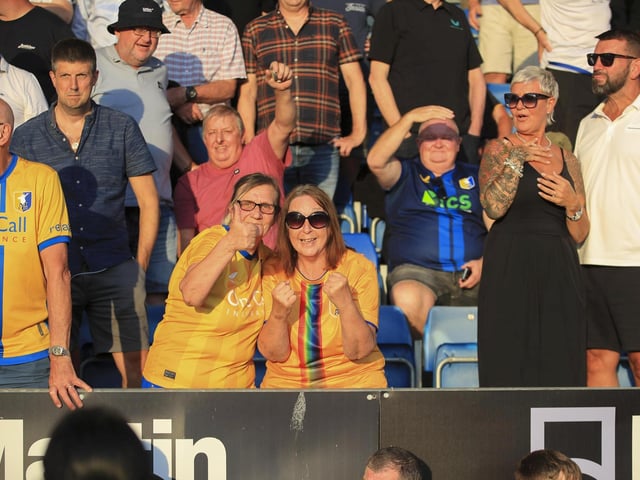 Mansfield fans at the SMH Group Stadium.