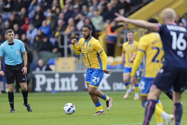 Tyler Roberts made his first start for Mansfield Town against Stevenage this afternoon.