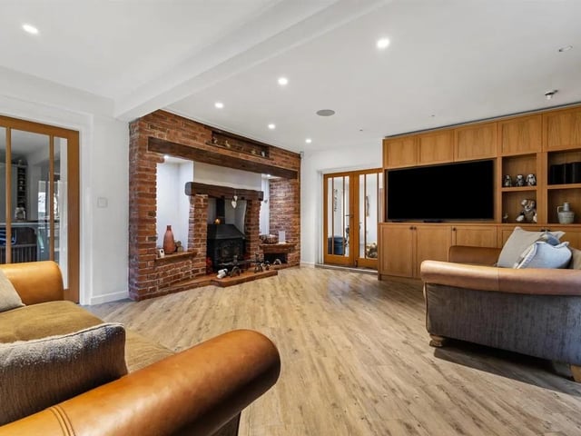 The stunning living room is the perfect place for family evenings.