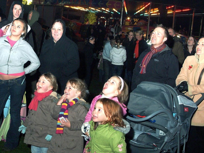 In 2008. Hucknall, Titchfield Park, a bonfire event hosted by Ashfield District Council. Do you recognise anyone?