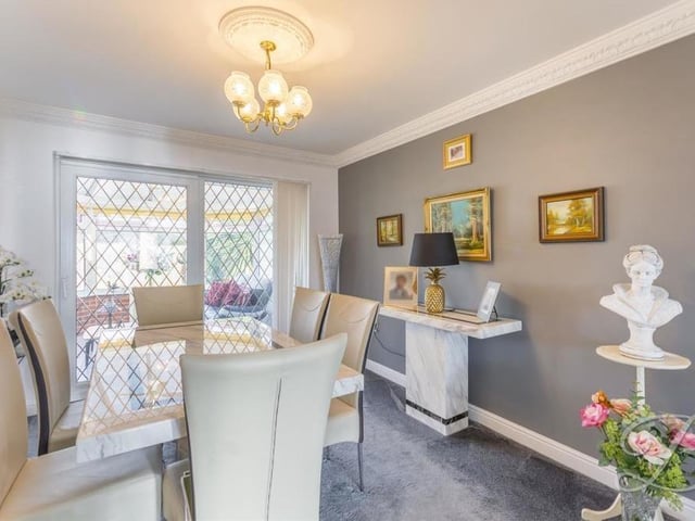 Here is the dining section of the open-plan lounge. A delightful example of how well presented the whole bungalow is.