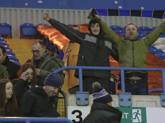 Mansfield Town fans ahead of the big win at Carlisle United.