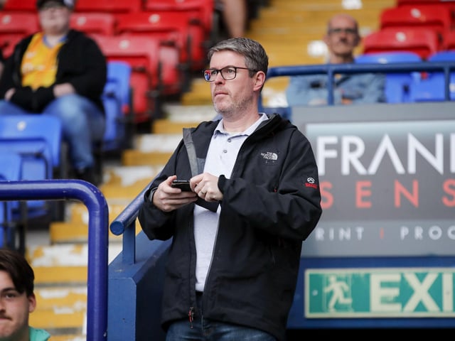 Stags fans at Bolton on Tuesday.