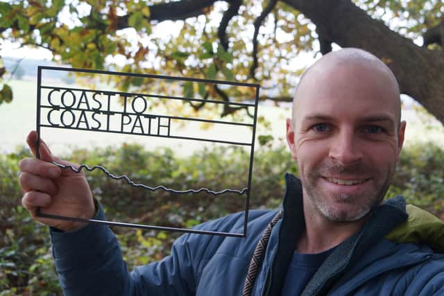 Matthew Usherwood with one of his bespoke metal designs.
