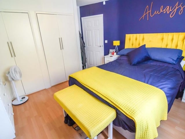 The second bedroom on the ground floor is a bright and cheerful affair. Again it has lots of space for storage.
