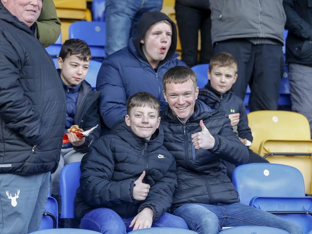 Mansfield Town fans in the stands at AFC Wimbledon.