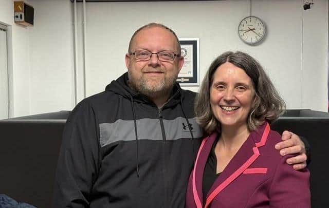Ashfield cobbler David Lee reunited with surgeon Jill Arrowsmith who replaced his thumb with his big toe after accident at work