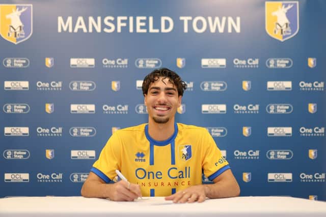 George Abbot signs for Stags. Photo credit Chris & Jeanette Holloway / The Bigger Picture.media