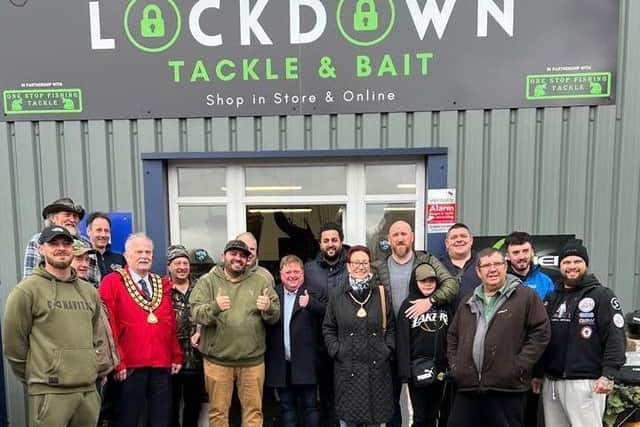Ashfield Council chairman Coun David Walters was the special guest at Lockdown Baits' first anniversary barbecue