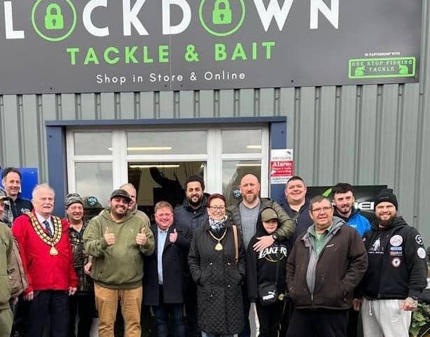Ashfield Council chairman Coun David Walters was the special guest at Lockdown Baits' first anniversary barbecue