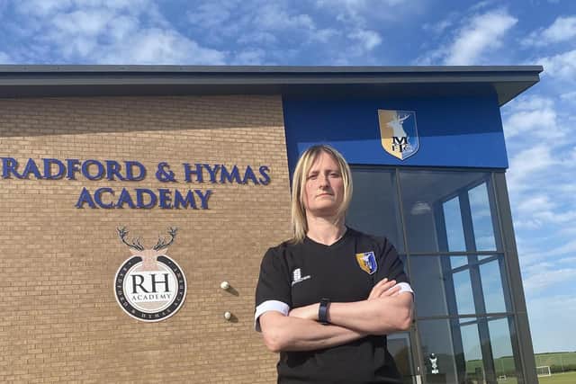 Mansfield Town Ladies boss Andi Bell - ready for derby day.