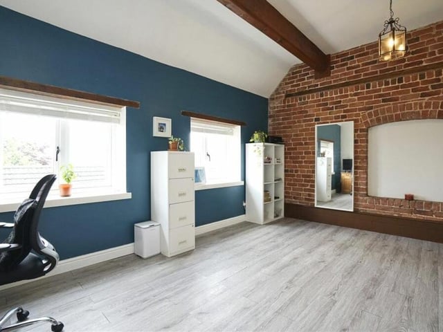 The mezzanine bedroom is such a versatile space that it could be used for any purpose, especially as a door leads to the external staircase at the front of the house. Perhaps it could be utilised as a home office or for business use.