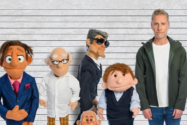 Paul Zerdin with his spongey sidekicks