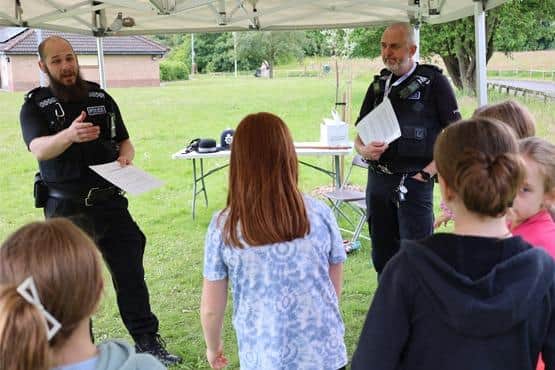 Nottinghamshire Police held a safety awareness event for children in Clipstone. Photo: Nottinghamshire Police