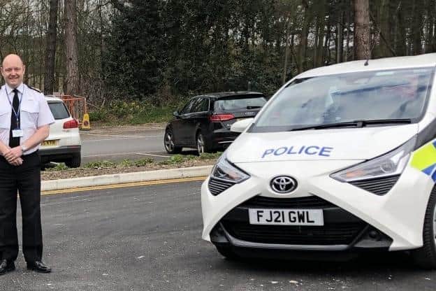Chief Constable Craig Guildford with one of the new cars