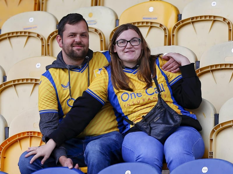 Mansfield Town fans ahead of the win over Barrow.