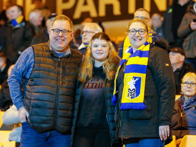 Mansfield Town fans ahead of the 3-1 defeat at Port Vale.