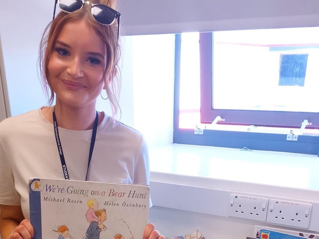 Ellie Gibbs based her story sack on We’re Going on a Bear Hunt