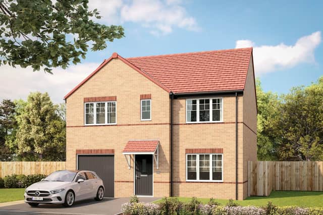 Now available - The Cookridge (CGI shown) is one of the new family homes for sale at Hackett Grange, Radcliffe-on-Trent