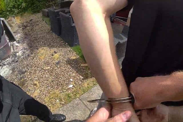 Double arrest after garden scythe brandished by bike rider
