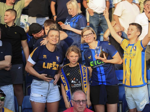 Mansfield fans at the SMH Group Stadium.