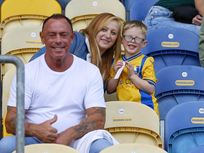 Mansfield Town fans at the draw with AFC Wimbledon.