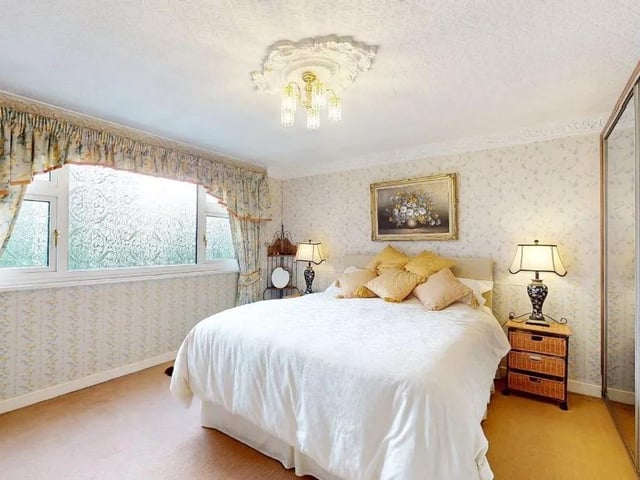 One of five double bedrooms in the family home.