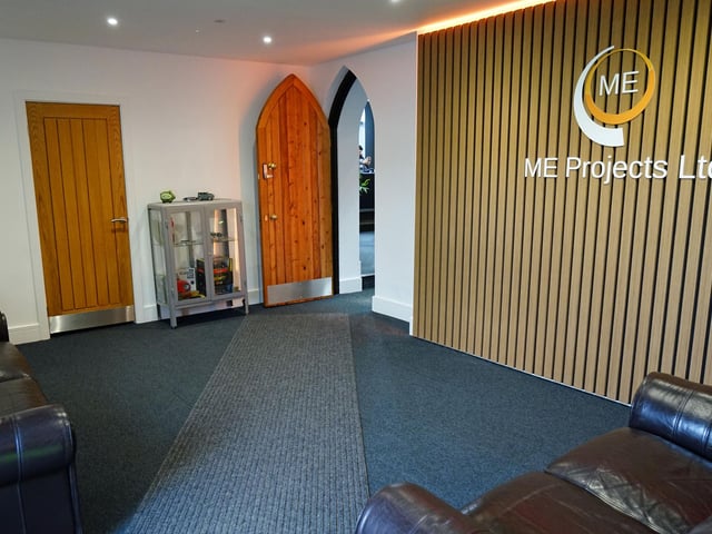 Some of the traditional church features remain, including door frames and beams.