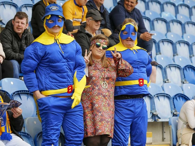 Mansfield Town fans who made the final day of the season trip to Colchester United.