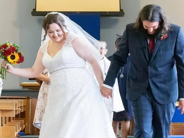 Ruth married on 24.10.20. She said: 'We stayed stubborn all the way through and I literally danced down the aisle as soon as we were officially man & wife. Happiest day of my entire life.'
