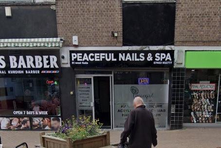 Peaceful Nails and Spa at 51 W Gate, Mansfield NG18 1RU: Were given 4.9 stars out of 38 reviews on Google.