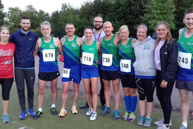 The Mansfield Harriers are active in both cross-country and track and field.