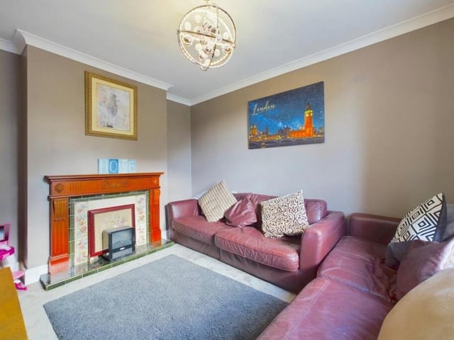 First stop on our tour of the interior of the house is this warm and cosy reception room.